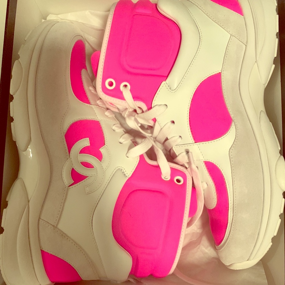 Chanel high top sneakers